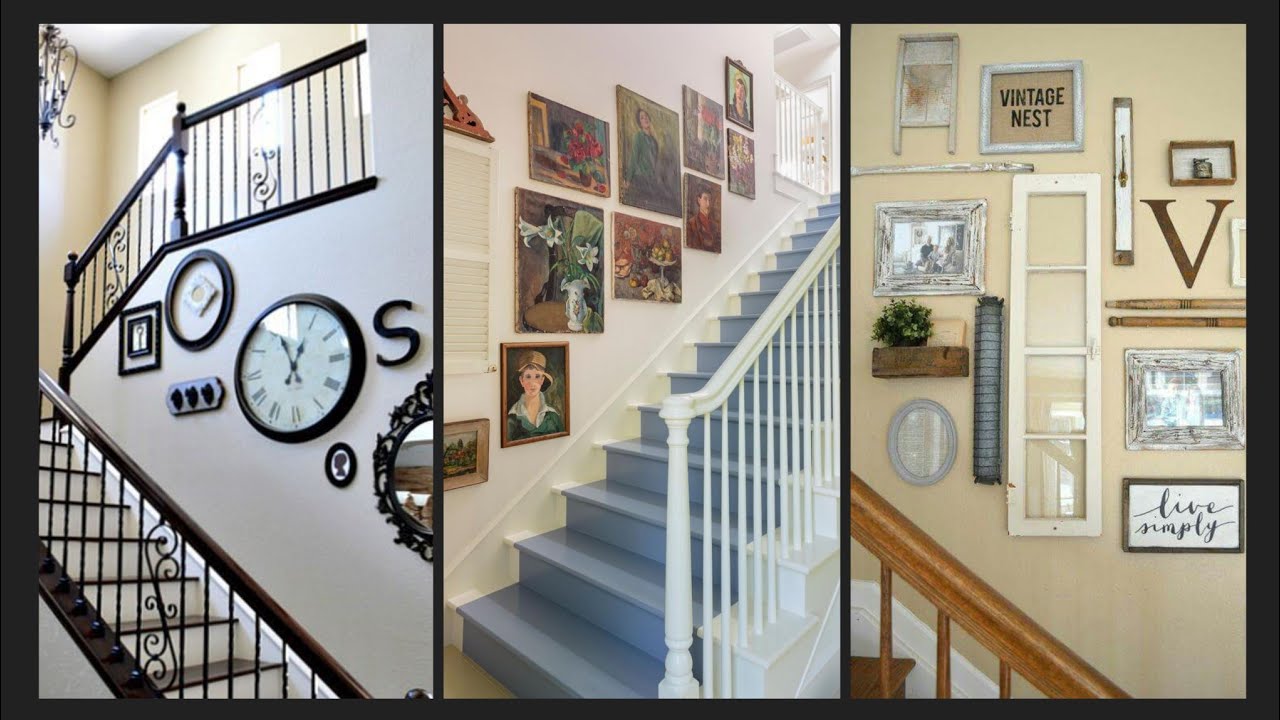 Affordable Stairs Wall Art Designs || Stairs Wall Decoration Designs -  Youtube