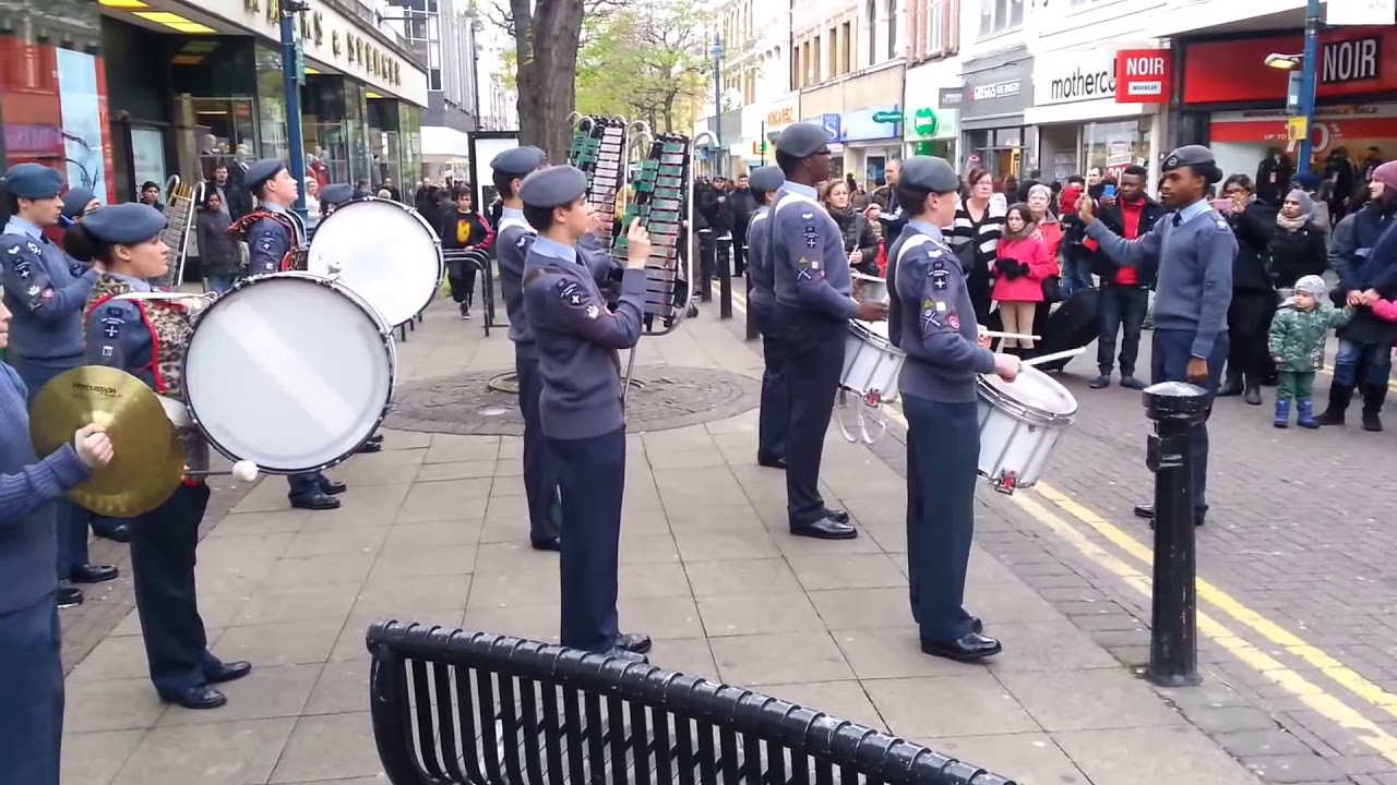 56 (Woolwich) Squadron - Winter Warmer Flash Mob at Woolwich Town Centre.......