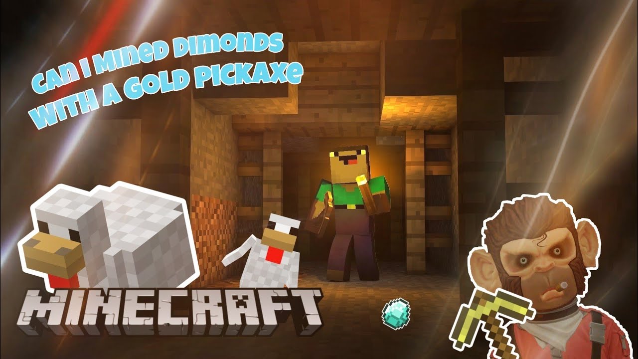 Minecraft - Can You Mine Diamonds With A Gold Pickaxe ( 2 Lives Series