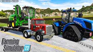 Grass Cutting With New Harvester In Fs 23 | Farming Simulator 23 Transport Harvester Gameplay |