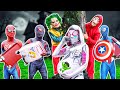 Pro 5 superhero team  spidergirl destroy joker thief  live action   bunny life