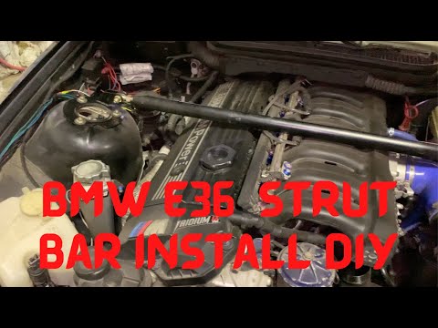 How to install a strut bar on a E36 BMW 3 series - DIY