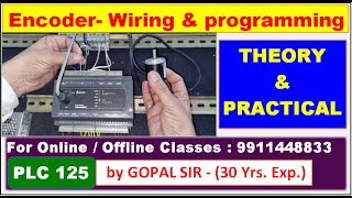 PLC PROGRAMMING TRAINING-ENCODER WIRING WITH PLC& PROGRAMMING &  TYPES OF ENCODER |IN HINDI | P125