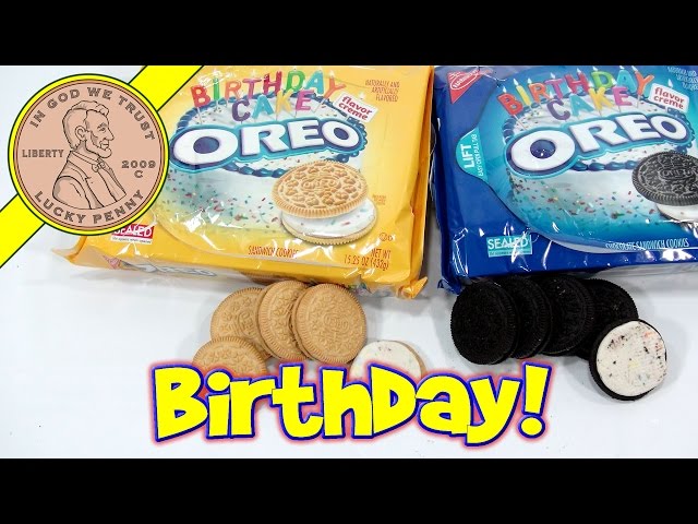 OREO Birthday Cake Chocolate Sandwich Cookies, Family Size, 17 oz -  Walmart.com