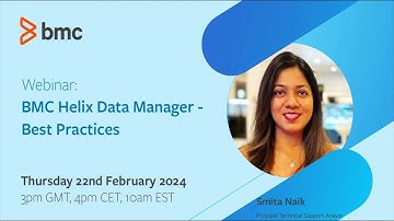 Webinar: BMC Helix Data Manager: HDM Best Practices