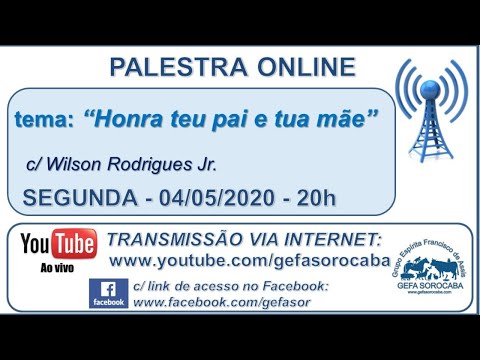 Assista: Palestra online - c/ WILSON RODRIGUES JR (04/05/2020)