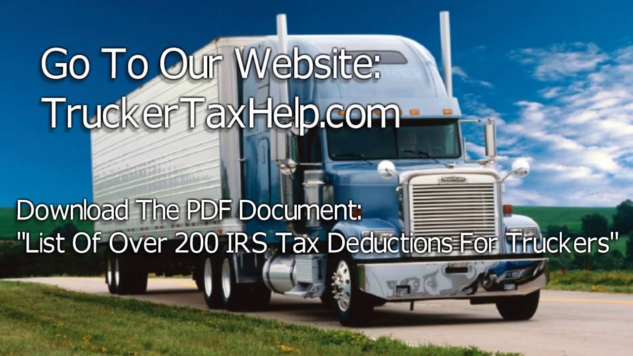 truck-driver-tax-deductions-trucker-tax-help-youtube