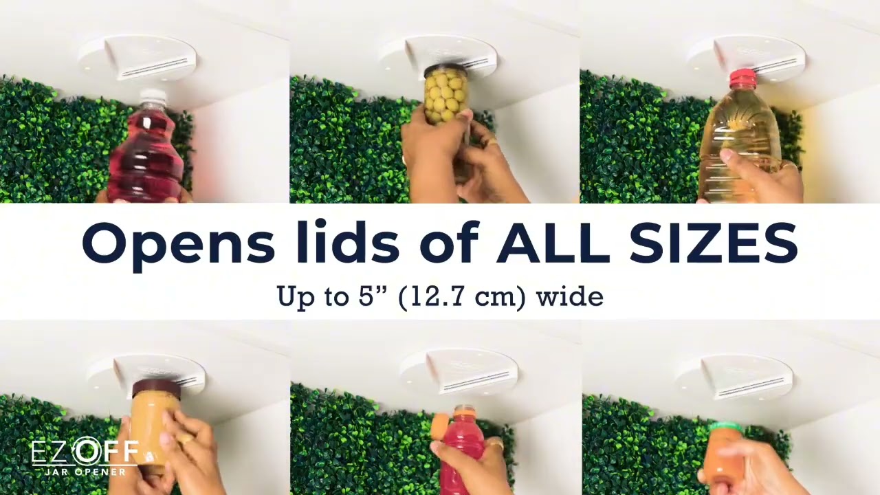  Jar Opener for Seniors - Under Cabinet Jar Openers for Weak Hands, Easy Grip, Arthritis jar opener