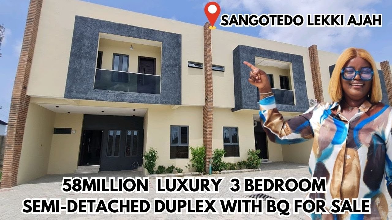 House for sale in Lekki Lagos Nigeria: N58million Luxury 3 Bedroom Semi-Detached Duplex+BQ Sangotedo