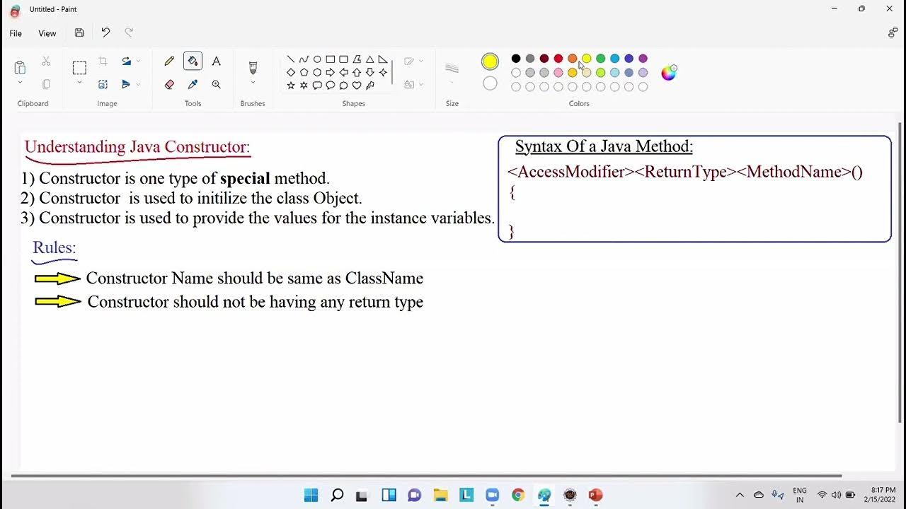 UnderStanding Java Constructor Day 18 By Kishan - YouTube