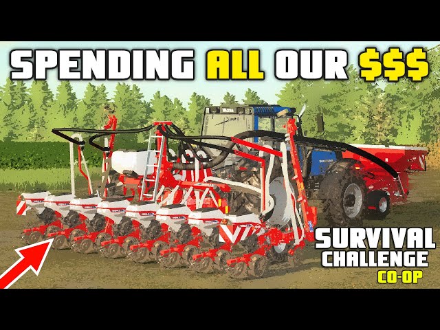 SPENDING ALL OF OUR $$$! WAS IT WORTH IT? | Survival Challenge CO-OP | FS22 - Episode 35 class=