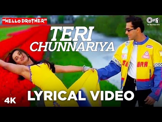 Teri Chunnariya Lyrical - Hello Brother | Salman Khan u0026 Rani Mukerji | Himesh Reshammiya class=