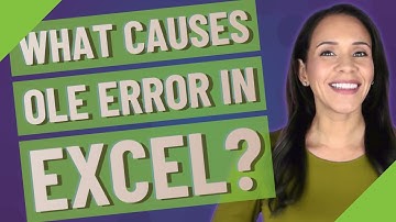 What causes OLE error in Excel?