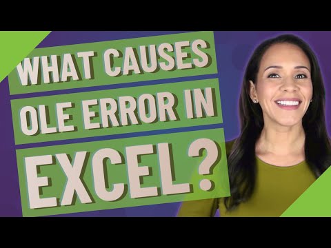 What causes OLE error in Excel?