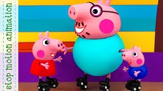 Rollerdrome. Peppa Pig toys Stop motion animation new episodes 2018
