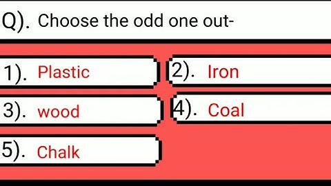 Quiz-Mental Ability (Choose the odd one out) Part -3