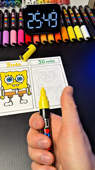 30 detik, 3 menit, 30 menit Menggambar SpongeBob 🧽🔥