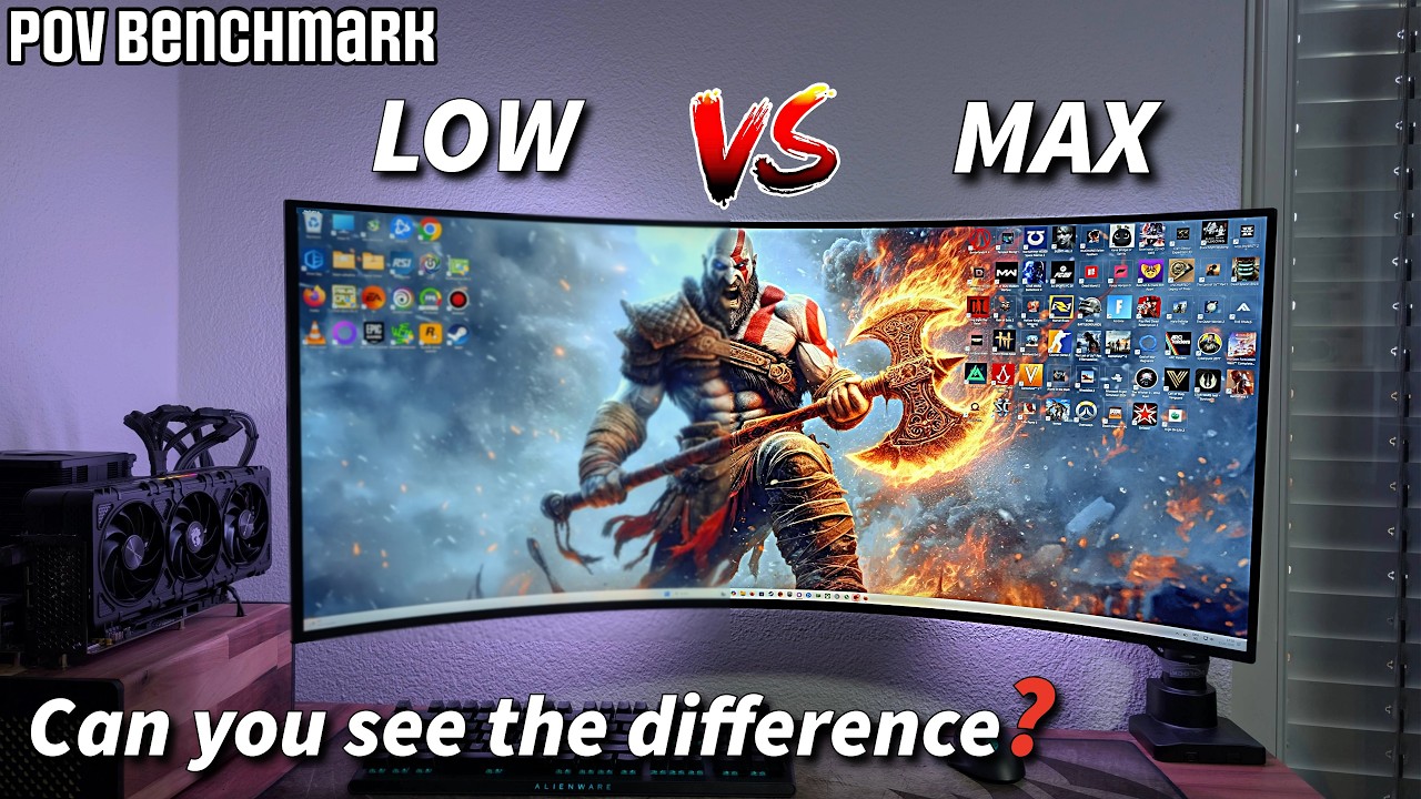 LOW Vs MAX Graphics - Test in 10 Games - LG UltraGear 45