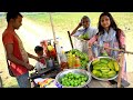 Enjoying Street Food of our Village with Grandmother | villfood vlog