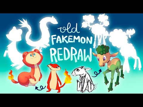 I redrew MORE Fakemon that I made as a teen