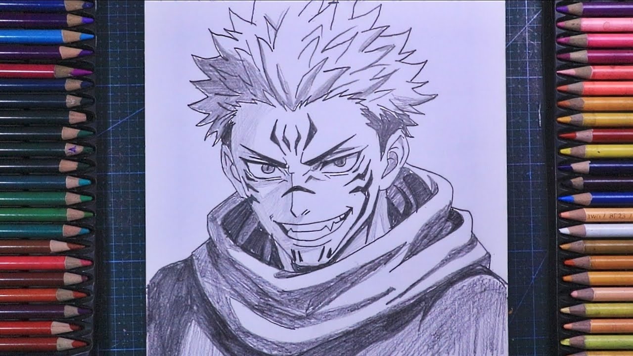 Sukuna Robe Drawing How To Draw Sukuna || Jujutsu Kaisen || Anime Drawing Step By Step ...