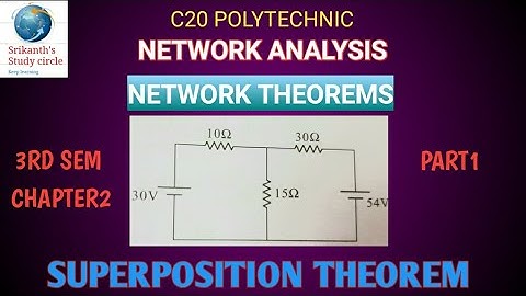 C20 POLYTECHNIC,3RD SEM NETWORK ANALYSIS, SUPERPOSITION THEOREM Part1