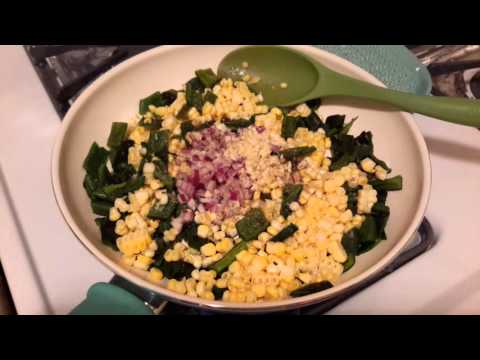 Corn and Poblano Peppers (Vegan, w-Oil-Free option)