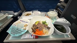 Eating Airplane Food at Korean Air Economy Class