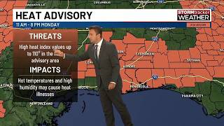 Dangerous heat continues into the new week storms increase late week