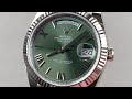 Rolex Day-Date President 40mm Olive Green Dial 228239 Rolex Watch Review