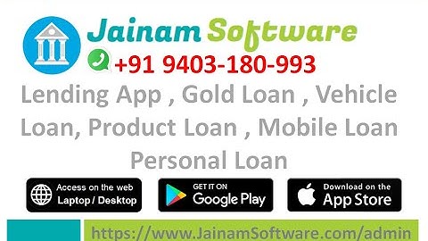 Gold, Vehicle & Personal Loan Management Software | Jainam Software Demo for NBFCs & Banks