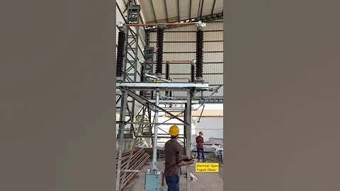 132 KV Isolator with Earth Switch.