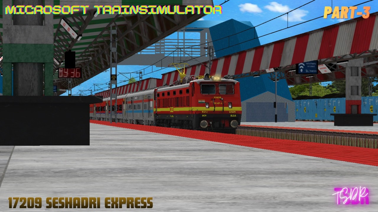 17209 Seshadri Express | SMVB–BZA | First LHB Run | TSDRV6 | OPENRAILS | PART-3