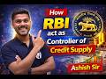 RBI Controller of Money Supply | CUET Economics Important Topic | Ashish Sir