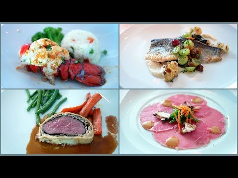Celebrity Cruises Dinner Food & Menus from Main Dining Room (4K)