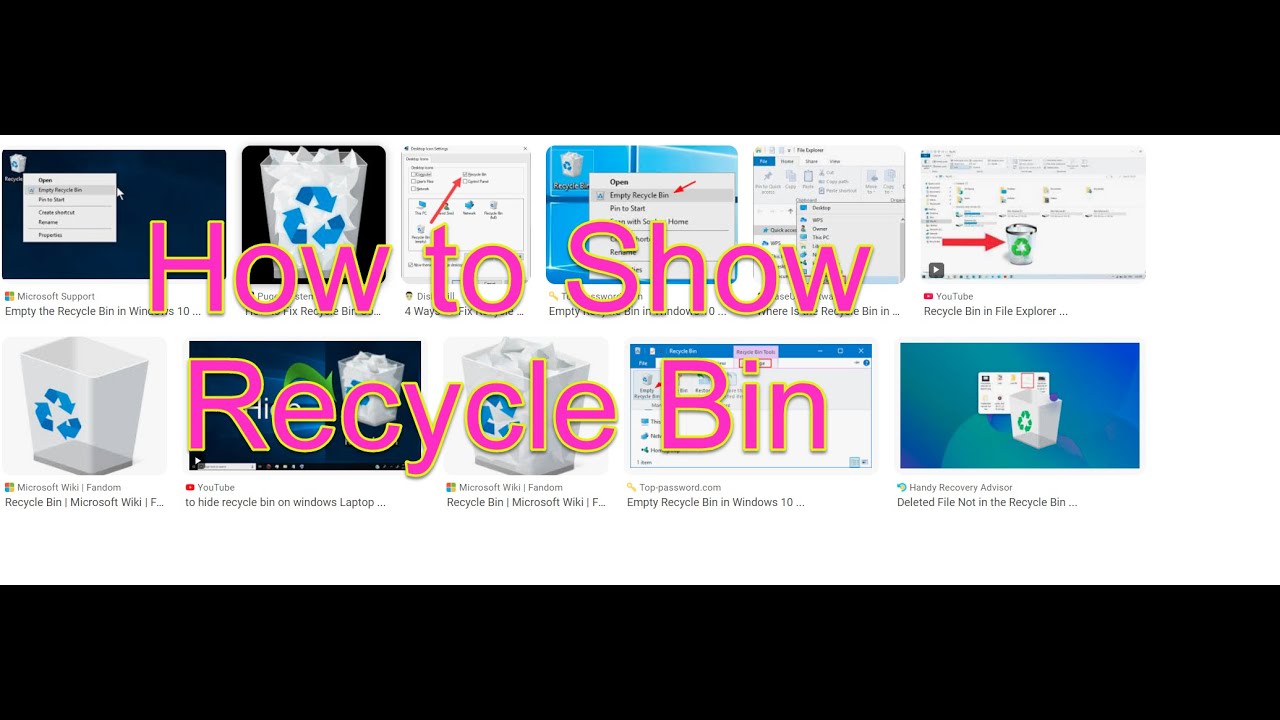 Windows Laptop How to Find Recycle Bin to Restore File - YouTube