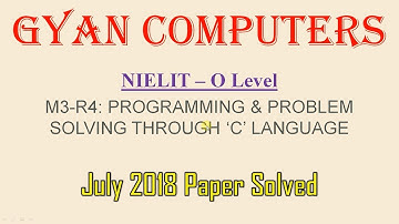 O Level 2018 July - C Language