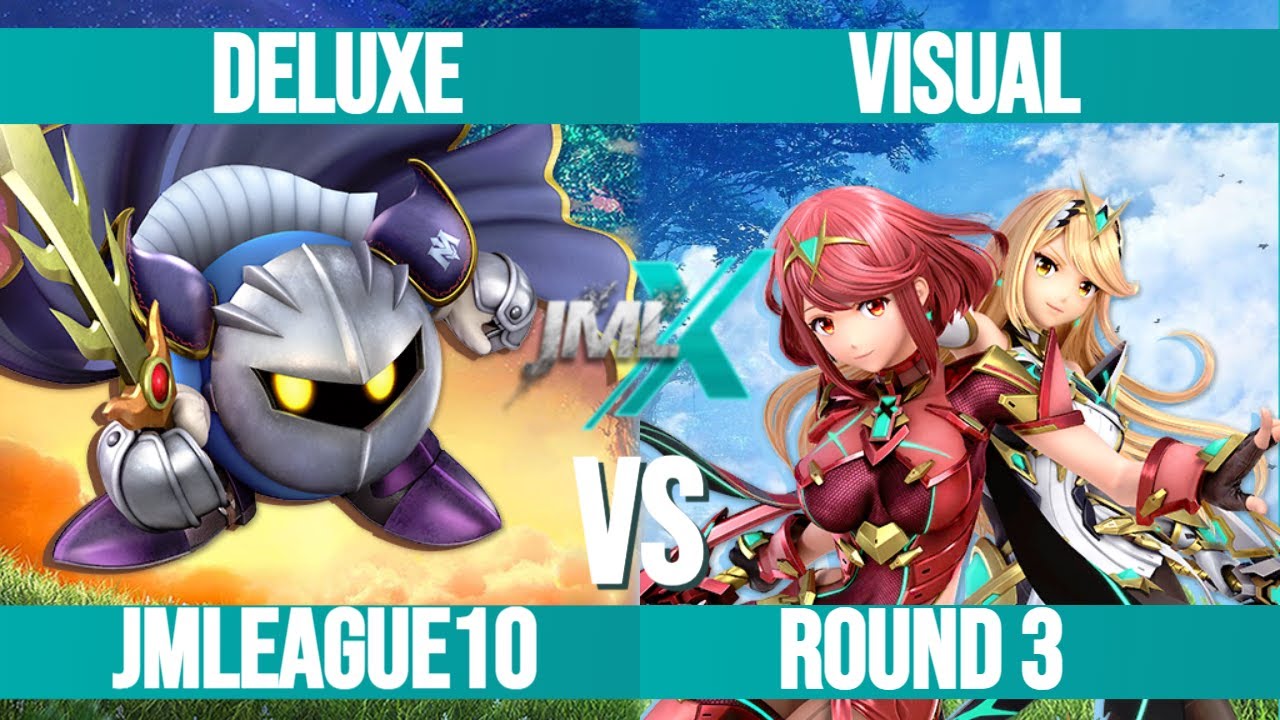 DELUXE (Marth, Lucas, Meta Knight) vs Visual (Pyra & Mythra) - JMLeague10 Round 3