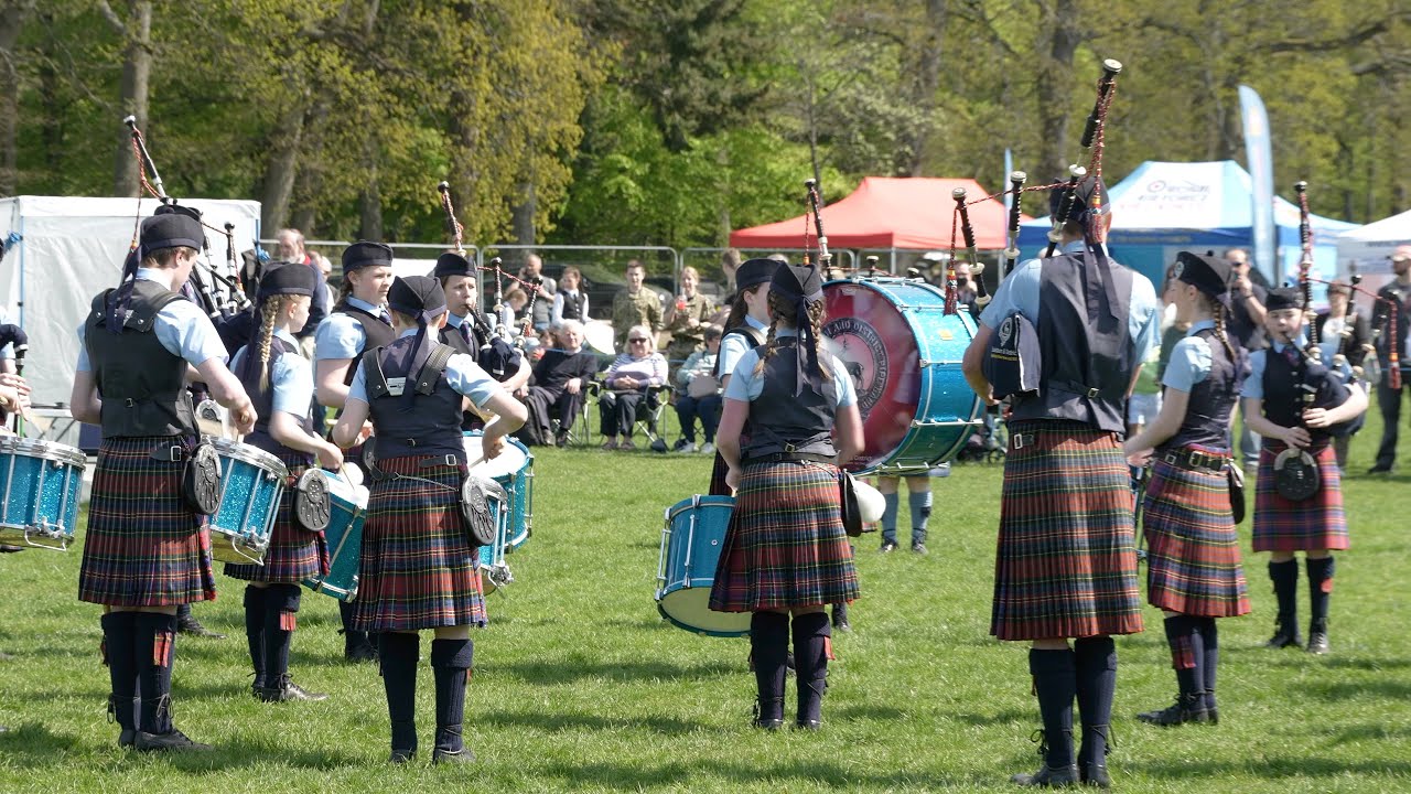Bucksburn and District Pipe Band competing in Grade 4B at 2022 North of