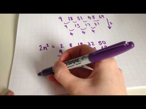 Finding the nth term of linear and quadratic sequences!