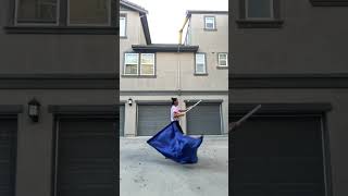 Double 45 #colorguard #flag #tricks #trick #wgi