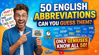 50 Most Common English Abbreviations | Learn Full Forms Easily | Everyday English