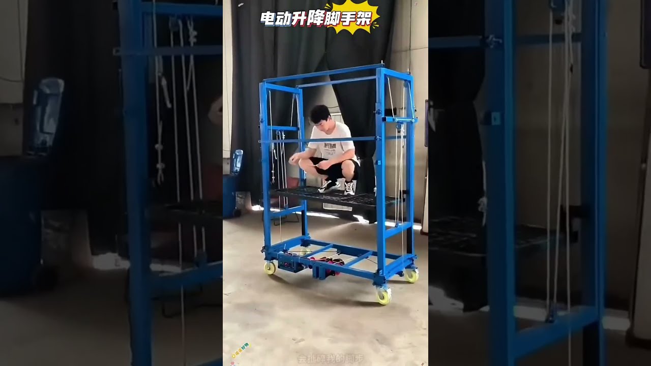 Movable Electric Scaffolding Lift Platform 2m 10m Loading 300kg Lifting