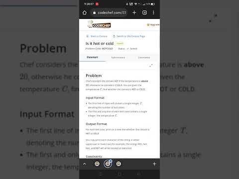 is it hot or cold | codechef problem#codechef