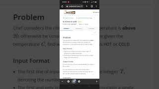 is it hot or cold | codechef problem#codechef