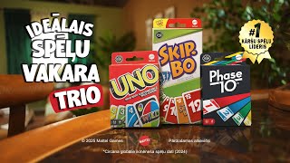 UNO, Phase 10 un Skip-Bo — Ideālais Trio Spēļu Vakaram! 🎉🃏