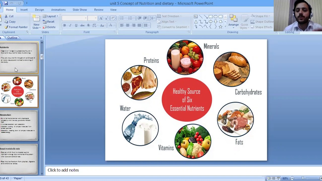concept of nutrition and dietary lecture 1 unit 5 FON - YouTube