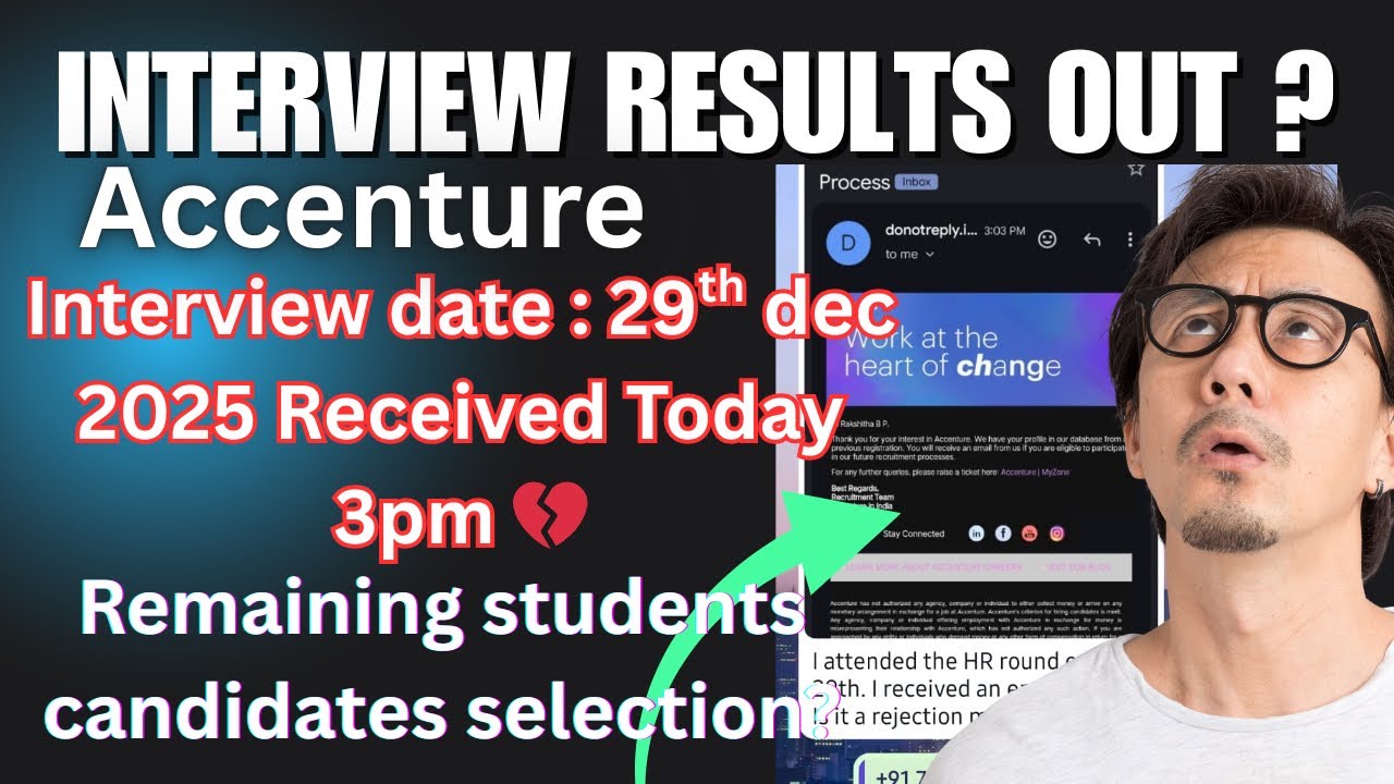 Accenture interview results update mail received 3pm|accenture ...
