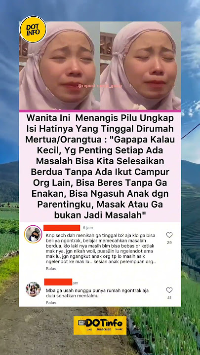 Wanita Ini Menangis Pilu Ungkap Isi Hati Yang Tinggal Di Rumah Mertua #viralvideo #videoshorts