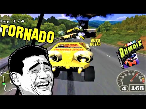 Видео: СМЕШНЫЕ ВЕЩИ И ОРУЖИЕ видеоигра NASCAR RUMBLE PS1